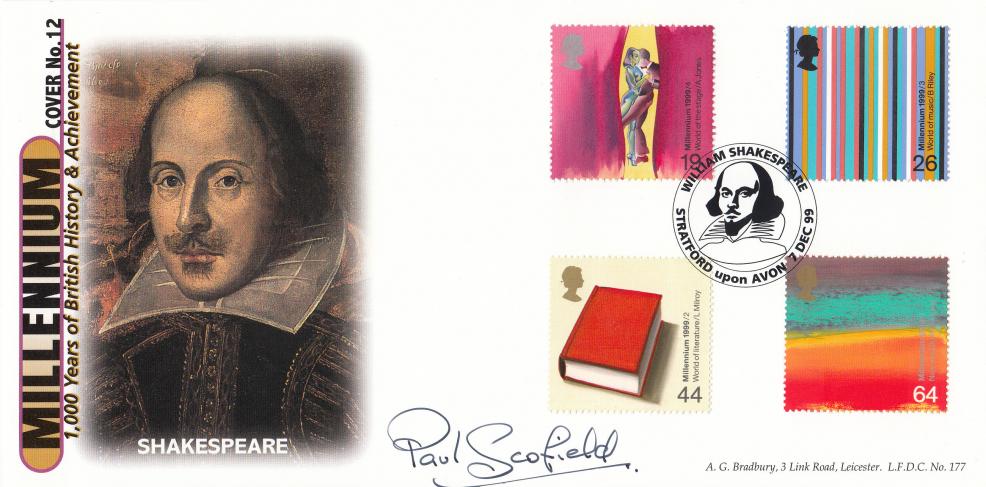 1999 (12) Artists - Bradbury LFDC Official - Signed by Paul Scofield