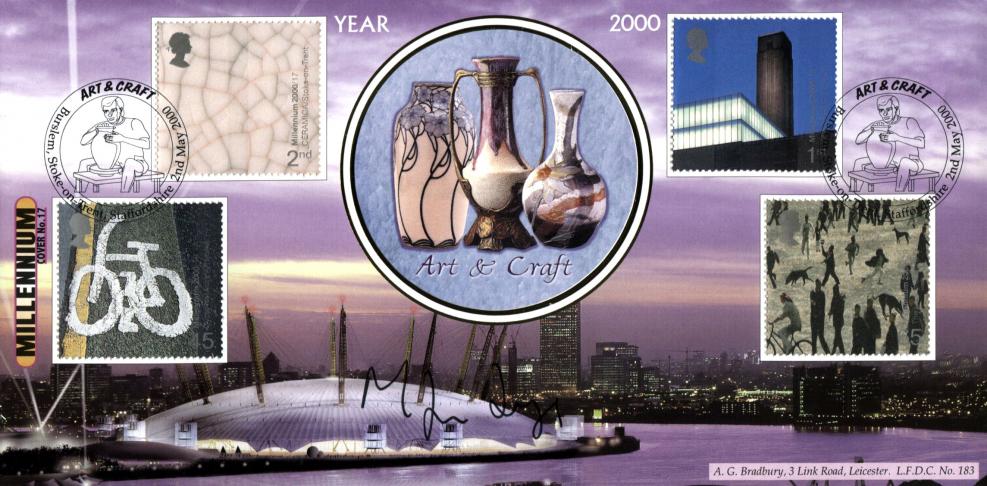 2000 (05) Art & Craft - Bradbury LFDC Official - Signed by Lord Melvyn Bragg