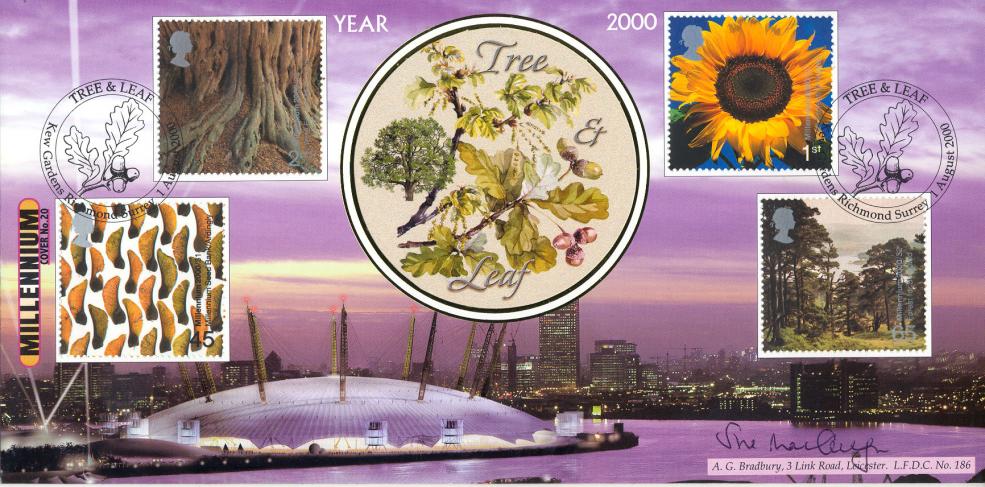2000 (08) Tree & Leaf - Bradbury LFDC Official - Signed by Sue MacGregor