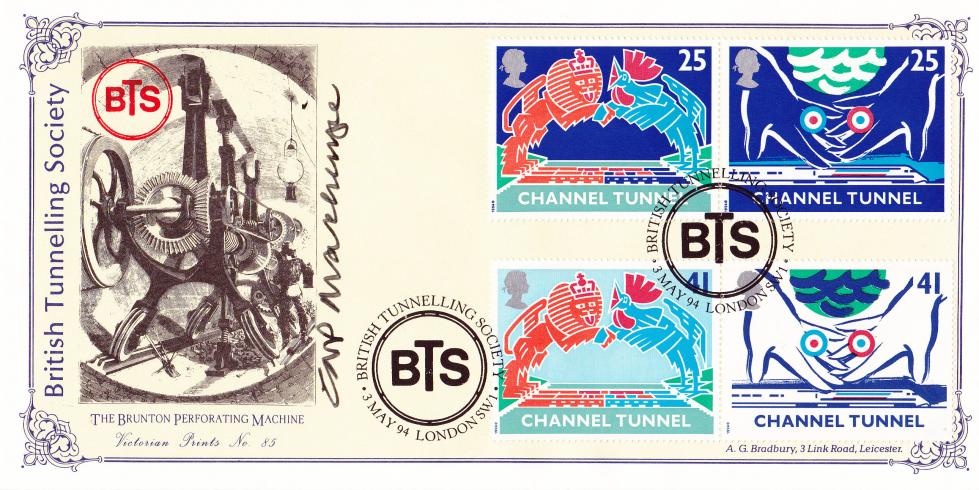 1994 (05) Channel Tunnel - Bradbury VP Official - Signed by Colin Mackenzie