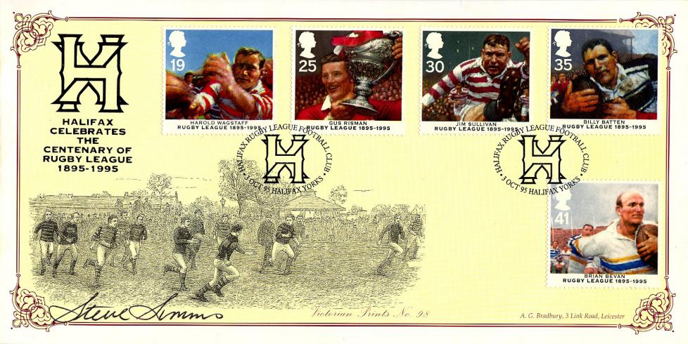 1995 (10) Rugby League - Bradbury VP Official - Signed by Steve Simms