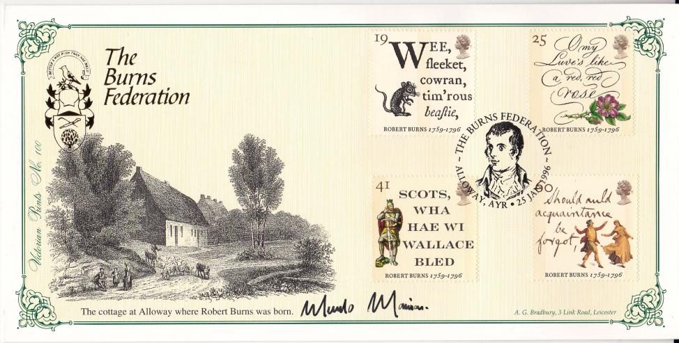 1996 (01) Robert Burns - Bradbury VP Official - Signed by Murdo Morrison