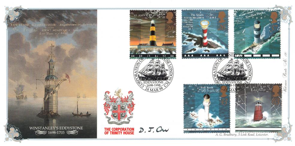 1998 (03) Lighthouses - Bradbury VP Official - Signed by Captain D.J.Orr
