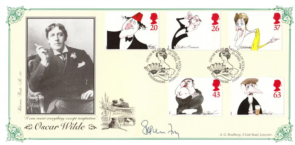 1998 (04) Comedians - Bradbury VP Official - Signed by Stephen Fry