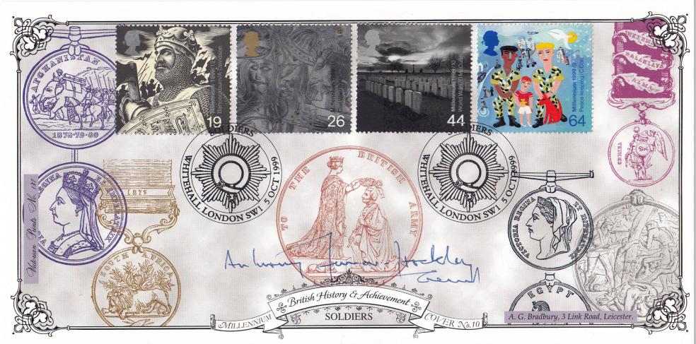 1999 (10) Soldiers - Bradbury VP Official - Signed by General Sir Anthony Farrar-Hockley