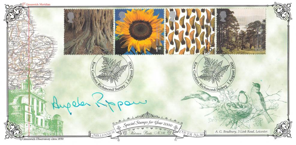2000 (08) Tree & Leaf - Bradbury VP Official - Signed by Angela Rippon