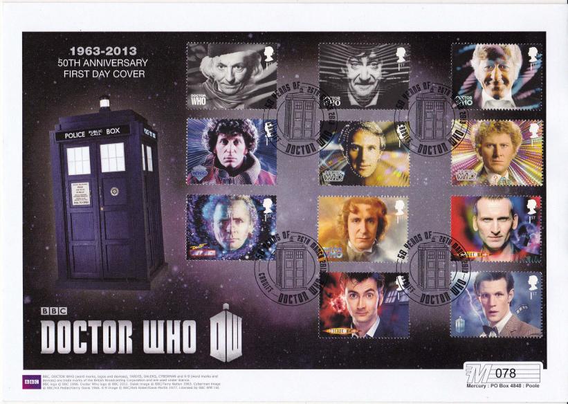 2013 (03) Dr Who (Stamps) - Westminster 'Special' - 50 Years of Dr Who, Cardiff H/S