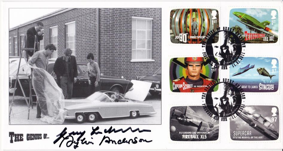 2011 (01) Gerry Anderson - Steven Scott FAB 1 Arrival Official - DOUBLE Signed by Gerry & Sylvia Anderson