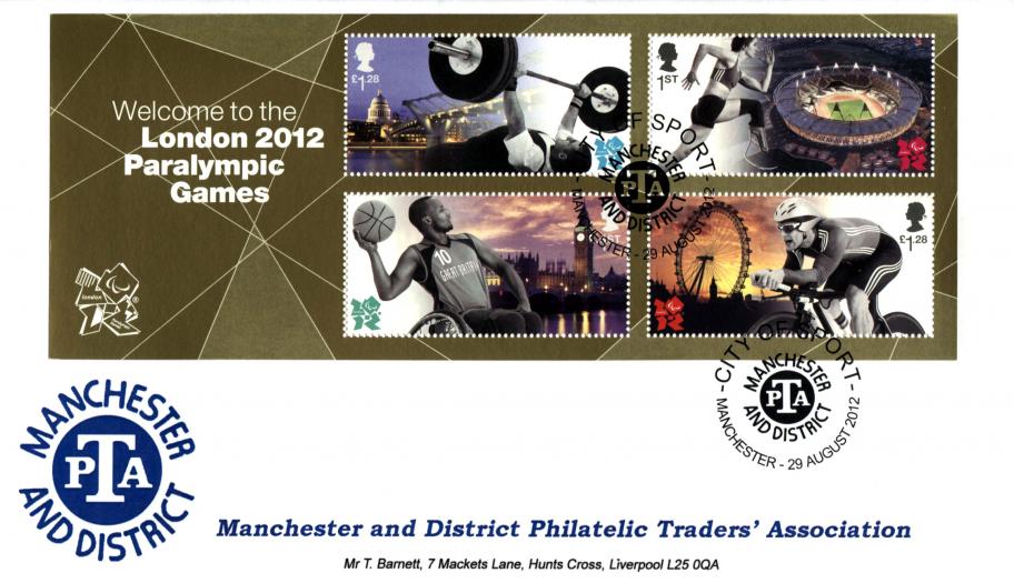 2012 (08) Welcome To The London Paralympic Games M/S - Manchester & District Philatelic Traders Association Official