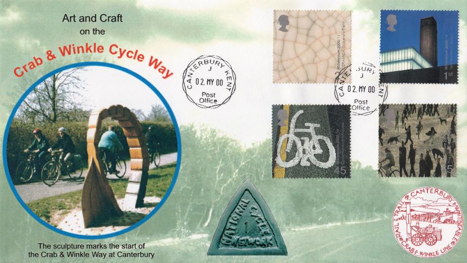 2000 (05) Art & Craft - Ray Best 'Crab & Winkle Cycle Way' Cover - Canterbury CDS