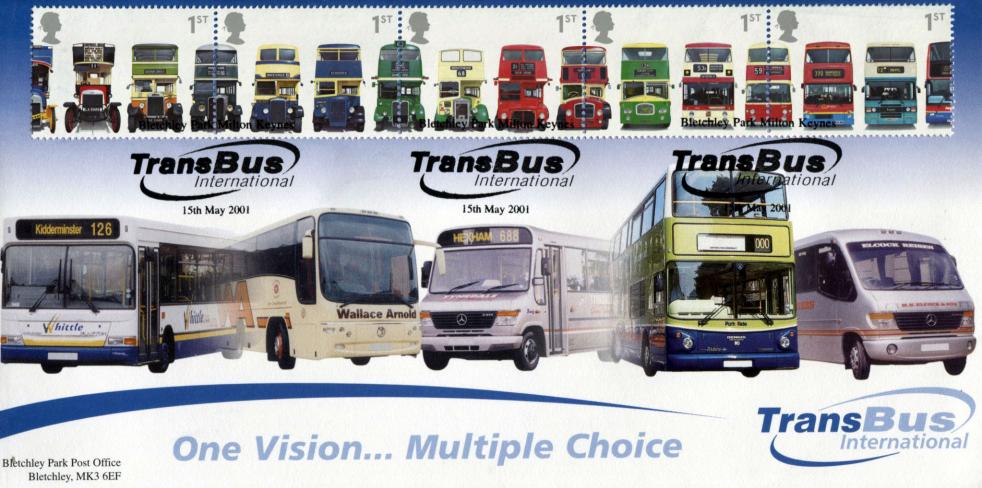 2001 (05) Buses (Stamps) - Bletchley Park (Transbus International) Official