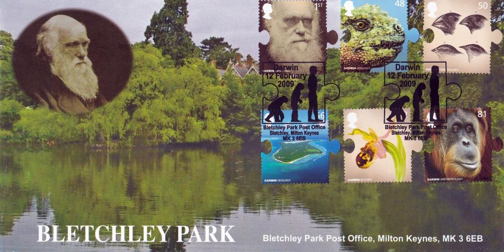 2009 (02) Charles Darwin (Stamps) - Bletchley Park Official