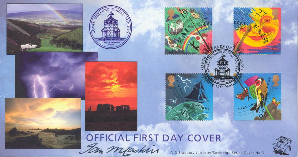 2001 (03) Weather (Stamps) - Bradbury Sovereign Official - Signed by Ian McCaskill