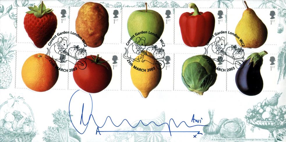 2003 (03) Fun Fruit & Veg - Bradbury Sovereign Official - Signed by Anthony Worrall Thompson