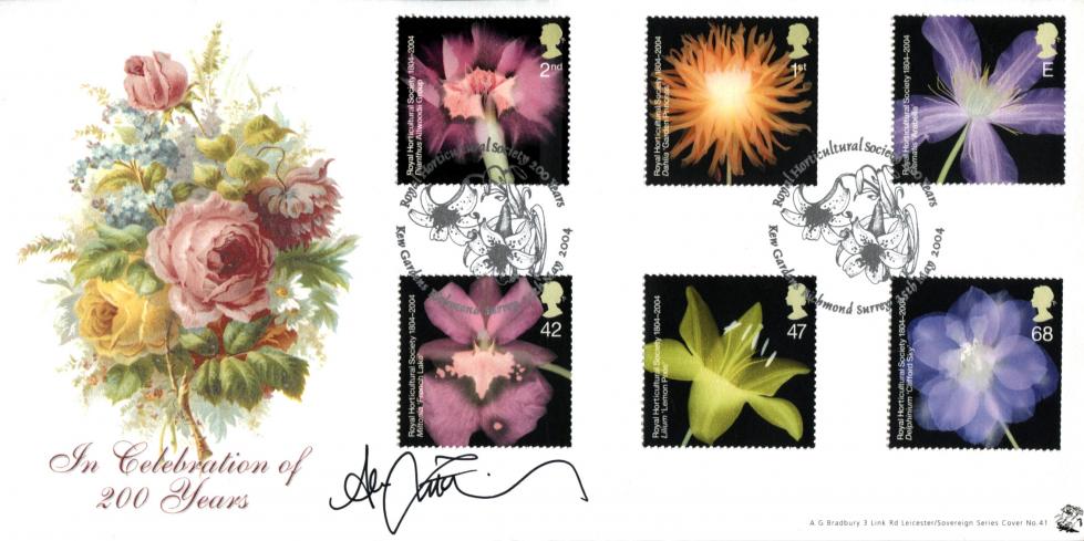 2004 (05) Royal Horticultural Society (Stamps) - Bradbury Sovereign Official - Signed by Alan Titchmarsh