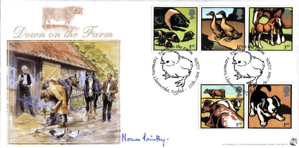 2005 (01) Farm Animals - Bradbury Sovereign Officials (Pair) - Signed by Patricia Green & Norman Painting