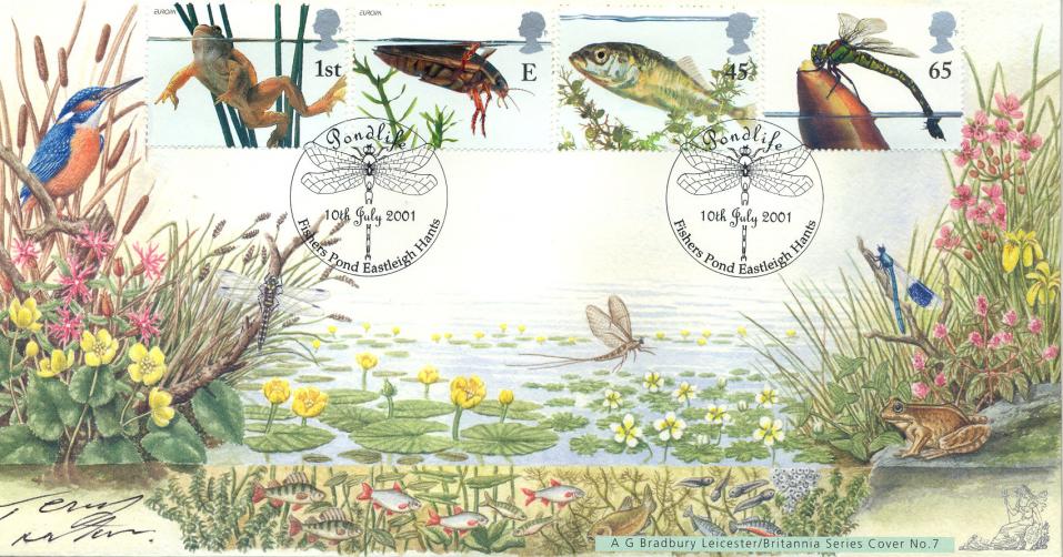 2001 (07) Pondlife - Bradbury Britannia Official - Signed by the late Terry Nutkins