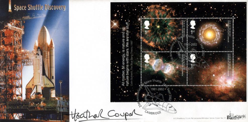 2002 (09) Astronomy M/S - Bradbury Windsor Official - Signed by Heather Couper