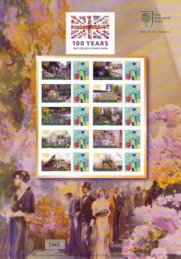 BC-405 - Chelsea Flower Show 100th Anniversary Smilers Sheet