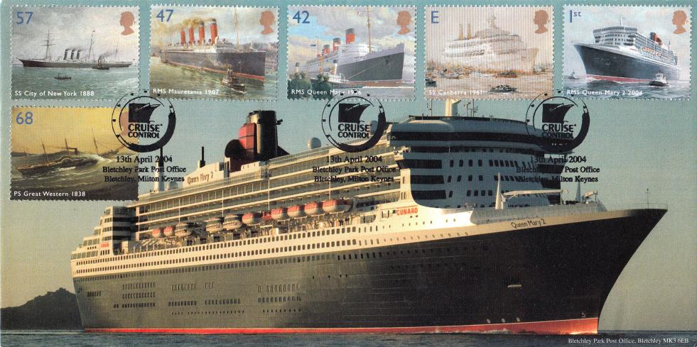 2004 (04) Ocean Liners (Stamps) - Bletchley Park Official