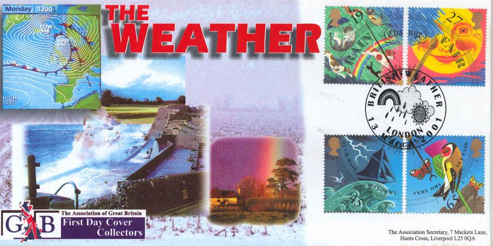 2001 (03) Weather (Stamps) - GBFDC Association Official (New Style)