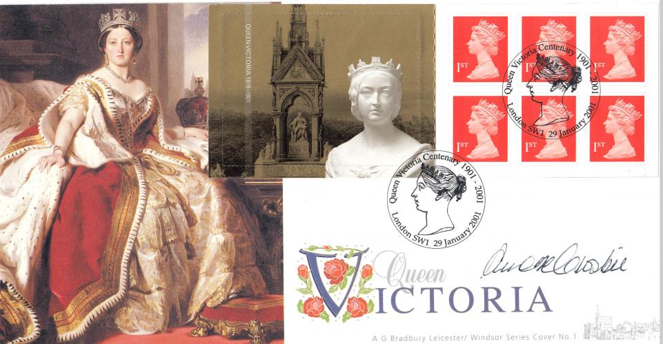 2001 (01) Queen Victoria Label - Bradbury Windsor Official - Signed by Annette Crosbie