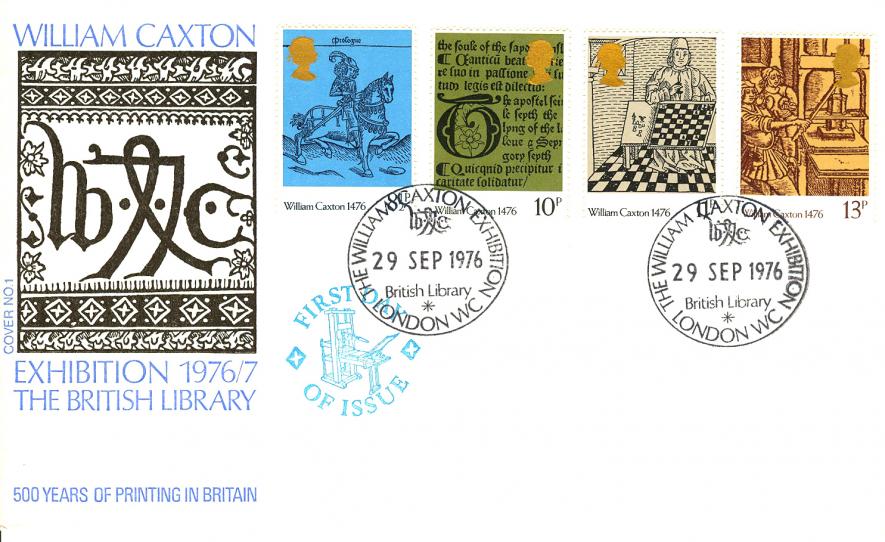 1976 (09) Caxton - British Library Official (With Cachet)