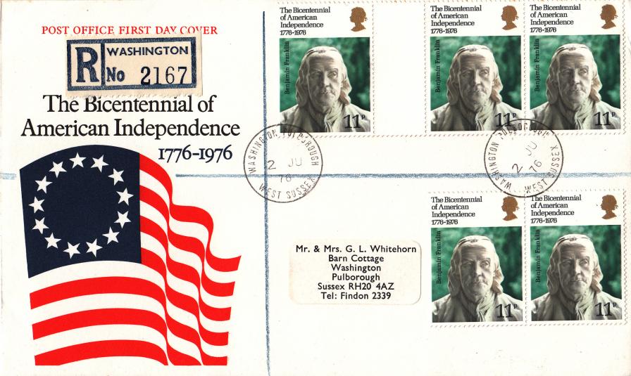 1976 (06) USA Bi-Centenary - Post Office - Washington CDS