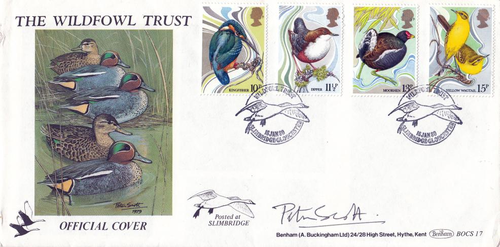 1980 (01) Birds - Benham BOCS 17 (Slimbridge) Official - Signed by Sir Peter Scott