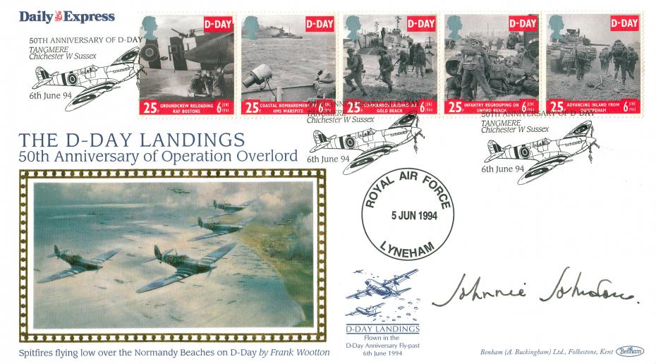 1994 (06) D-Day - Benham Daily Express (Tangmere) Official - Signed by Air Vice Marshall Johnnie Johnson