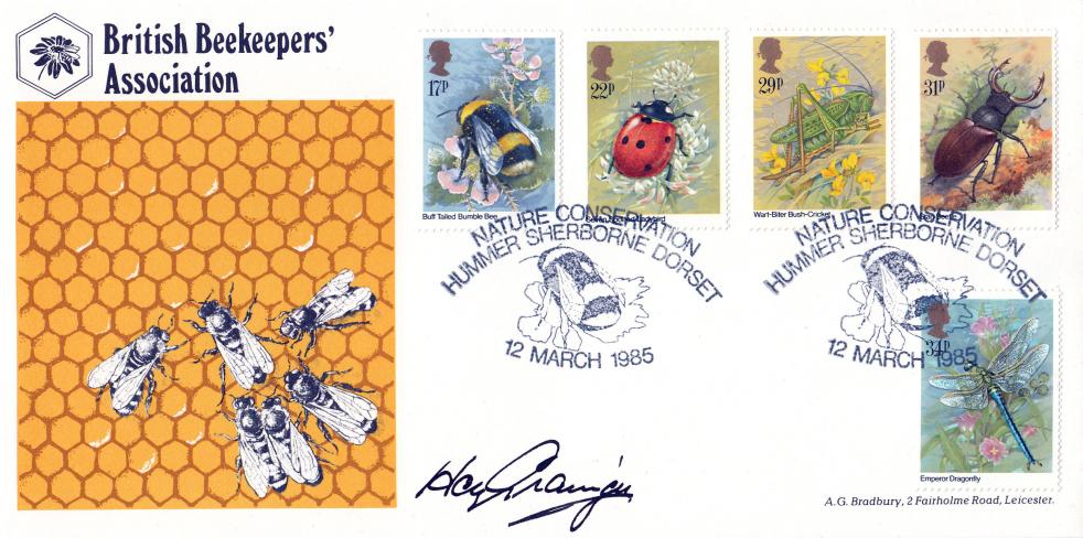 1985 (03) Insects - Bradbury British Beekeepers' Association 'Special' - Signed by H. Grainger