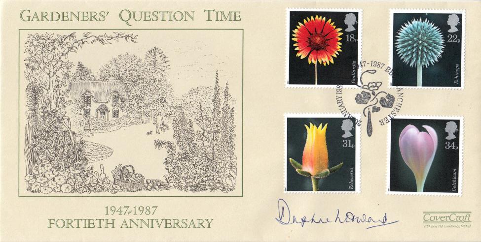 1987 (01) Flowers - Covercraft Gardeners' Question Time Official - Signed by Daphne Ledward