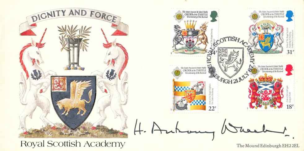 1987 (07) Scottish Heraldry - Covercraft Royal Scottish Academy Official - Signed by H. Anthony Wheeler