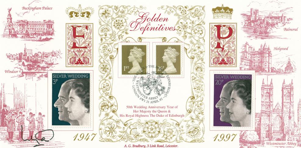 1997 (04) Golden Definitives - Bradbury Official - Signed by The Dean of Westminster Rev.d Dr Wesley Carr