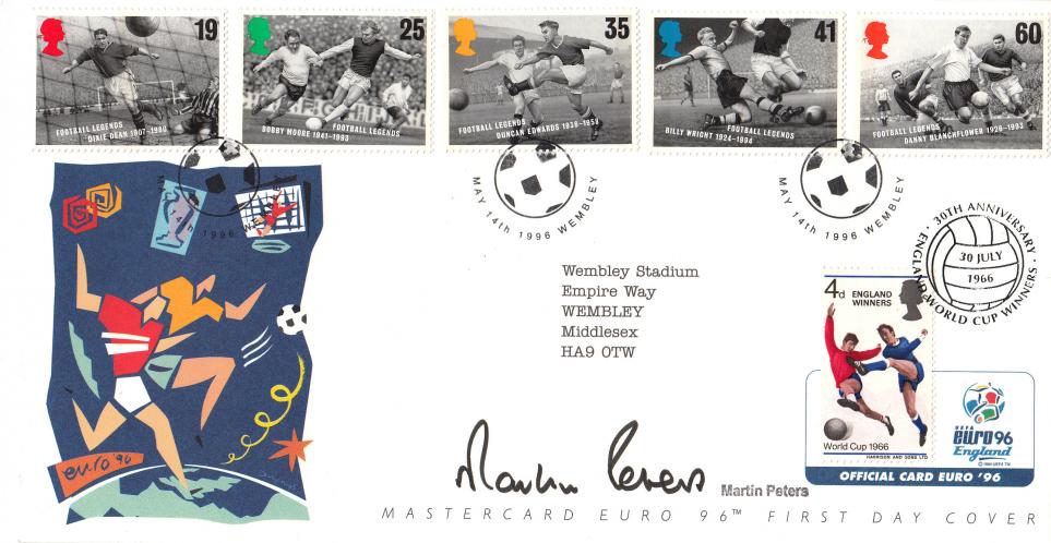 1996 (05) Football Heroes - RM/Mastercard Official - Doubled on 30th Anniv Win date- Signed by Martin Peters
