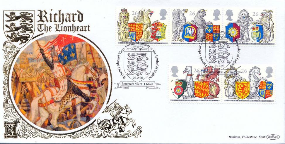 1998 (02) Queen's Beasts - Benham Gold (500) Official
