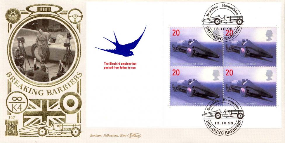1998 (10) Breaking Barriers PSB - Bluebird Pane - Benham Gold (500) Official