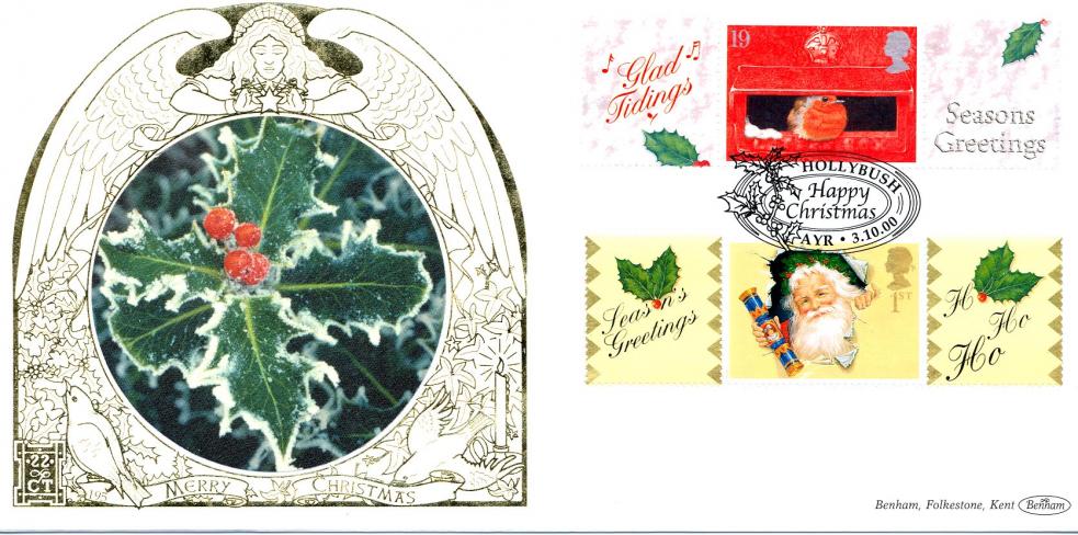 2000 (10) Generic Christmas Labels - Benham Gold (500) Official