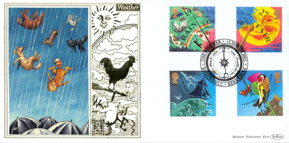 2001 (03) Weather (Stamps) - Benham Gold (500) Official