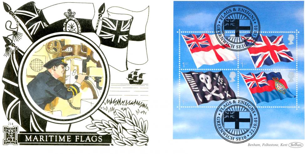 2001 (10) Flags & Ensigns M/S - Benham Gold (500) Official