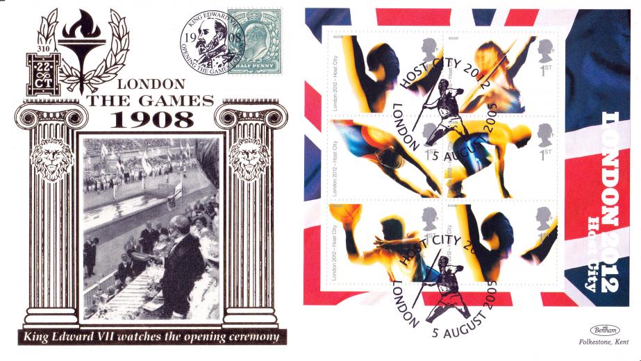 2005 (08) London Host City M/S - Benham Gold (500) Official