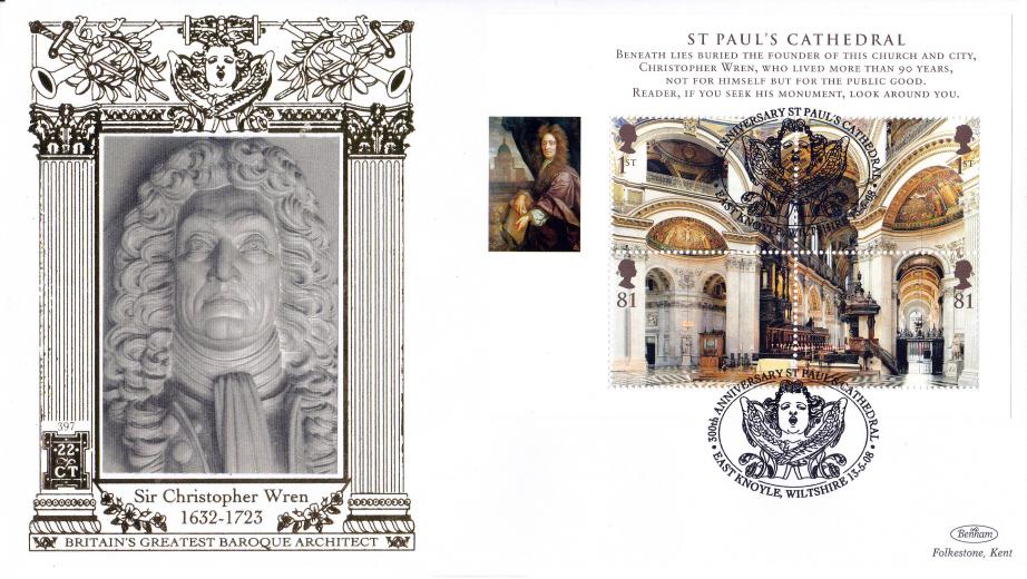 2008 (05) Cathedrals (Stamps) - Benham Gold (500) Official