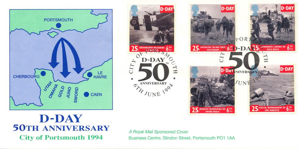 1994 (06) D-Day - Royal Mail 'City of Portsmouth' Official