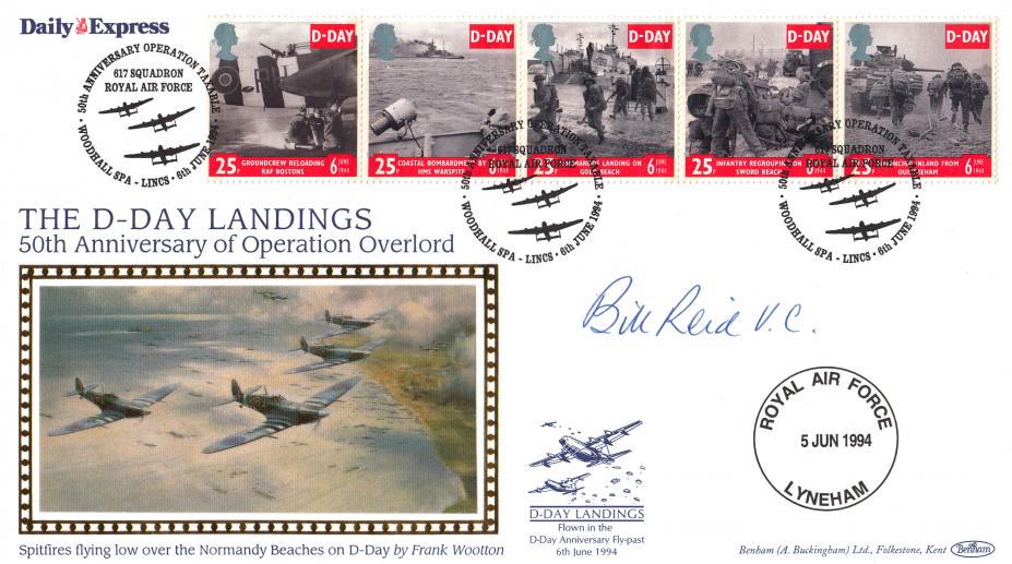 1994 (06) D-Day - Benham Daily Express (Woodhall Spa) Official - Signed by Bill Reid VC