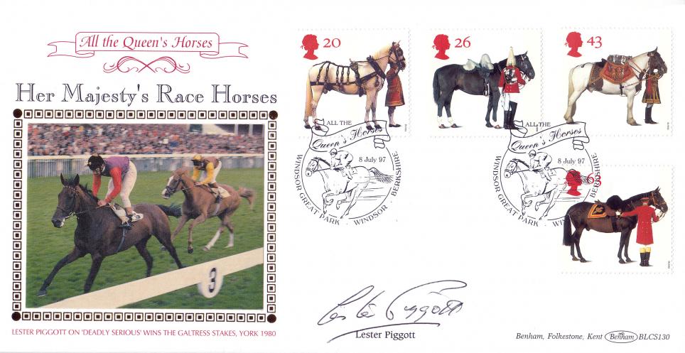 1997 (07) Queen's Horses - Benham BLCS 130 Official - Signed by Lester Piggott