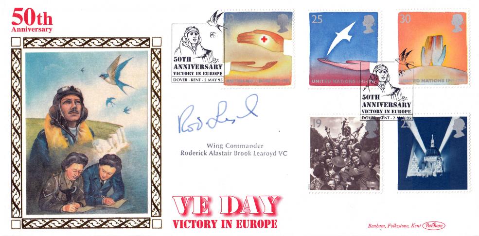 1995 (05) VE Day - Benham 'White Cliffs' Official - Signed by the late Wing Commander Rod Learoyd VC