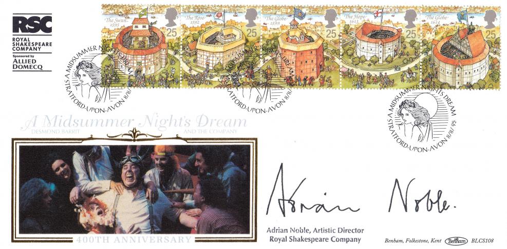 1995 (08) Shakespeare's Globe - Benham BLCS 108 Official - Signed by Adrian Noble