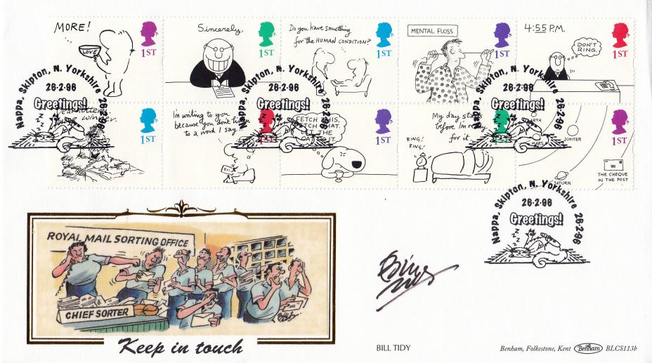 1996 (02) Greetings - Benham BLCS 113 Official - Signed by Bill Tidy