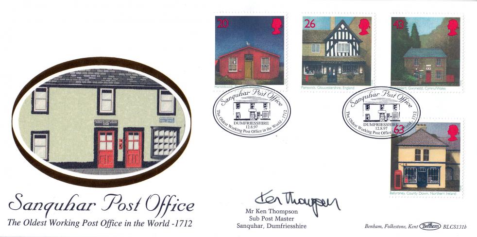 1997 (08) Sub Post Offices - Benham BLCS 131 Official - Signed by Ken Thompson