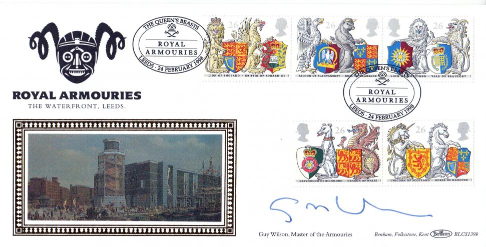 1998 (02) Queen's Beasts - Benham BLCS 139 Official - Signed by Guy Wilson